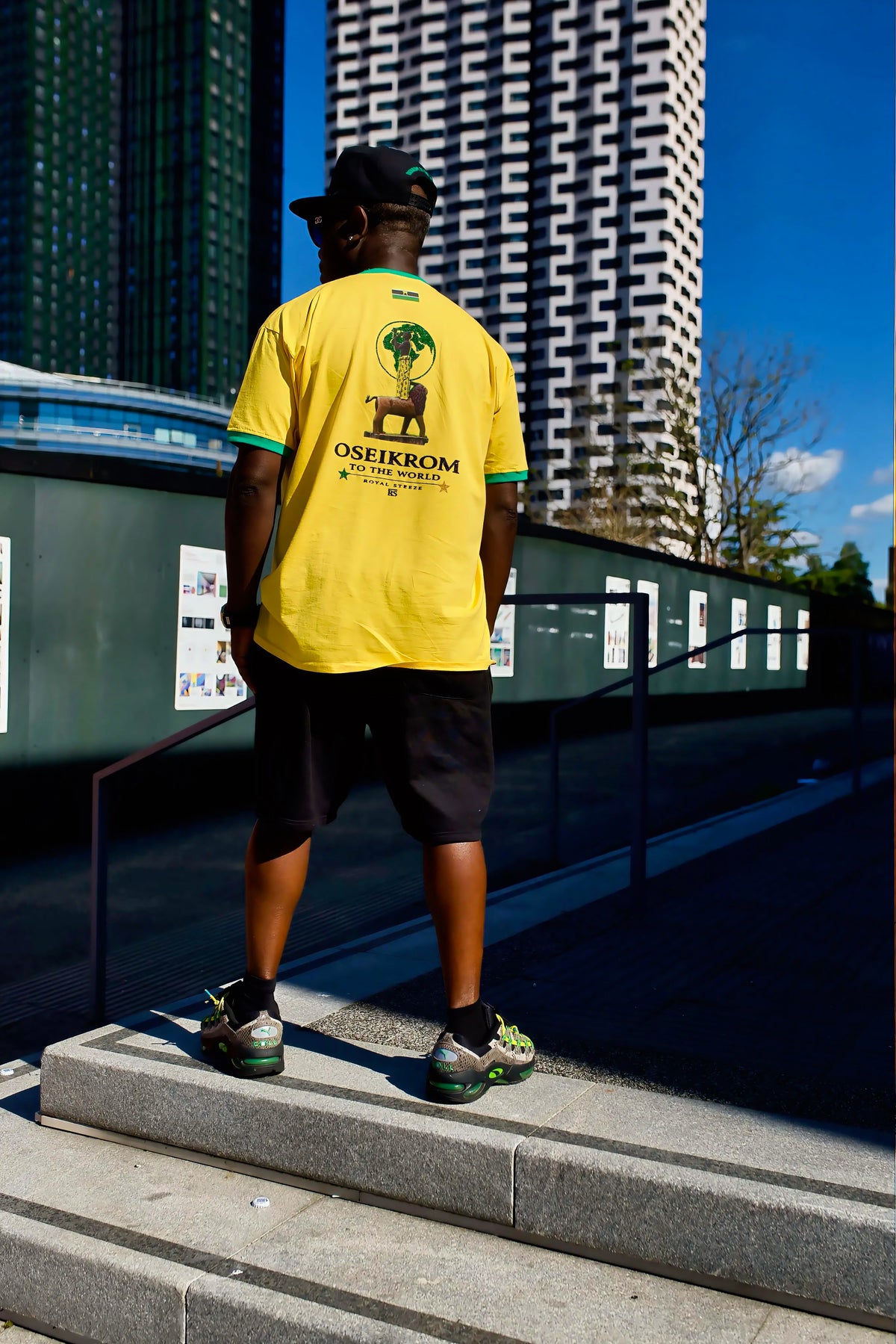Oseikrom Royals yellow and green t shirt