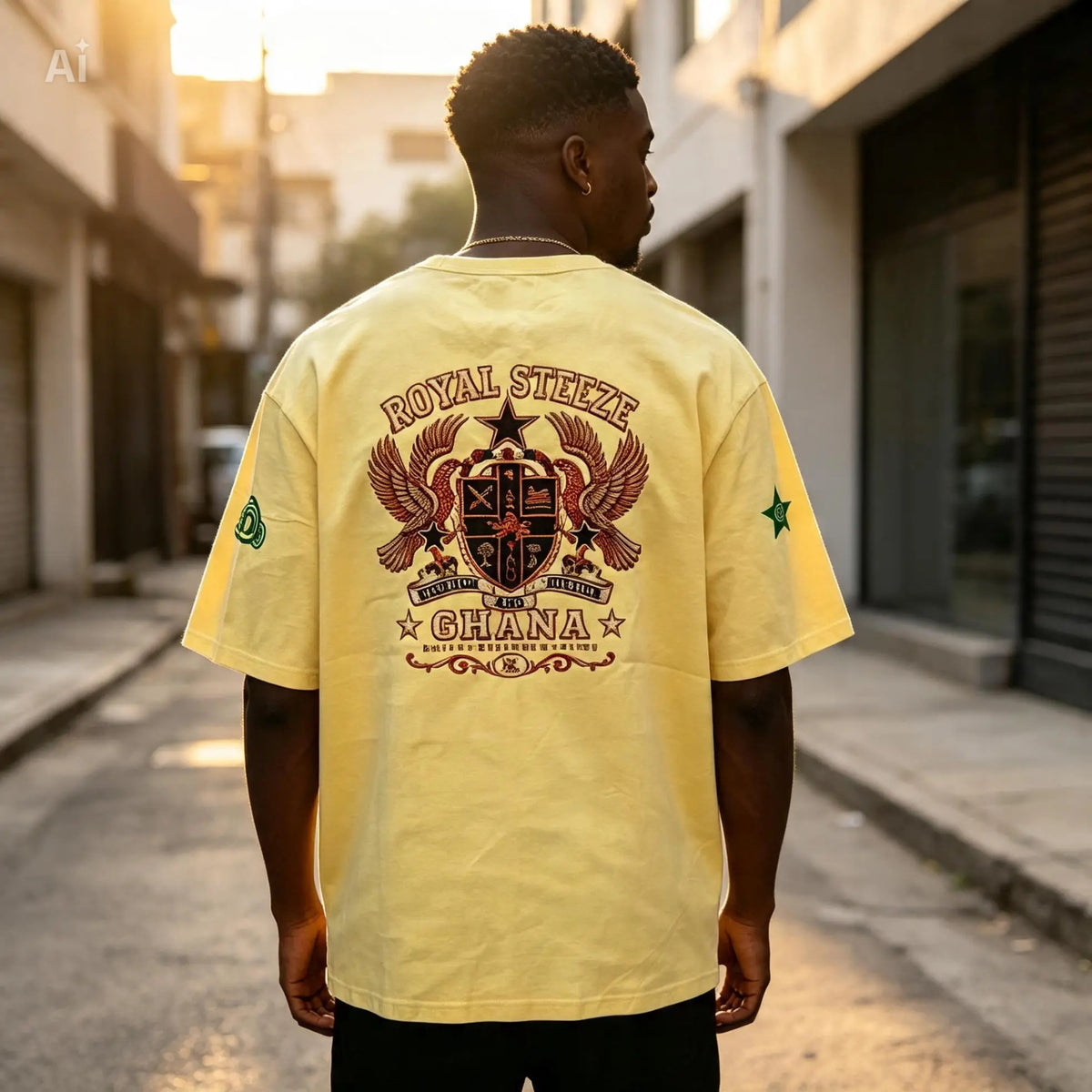 Oseikrom royals small crest front t shirt