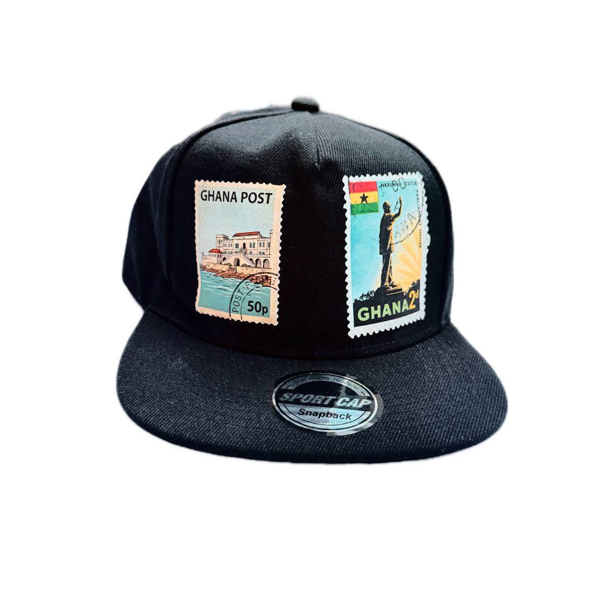 Ghana stamps snapback hat/cap