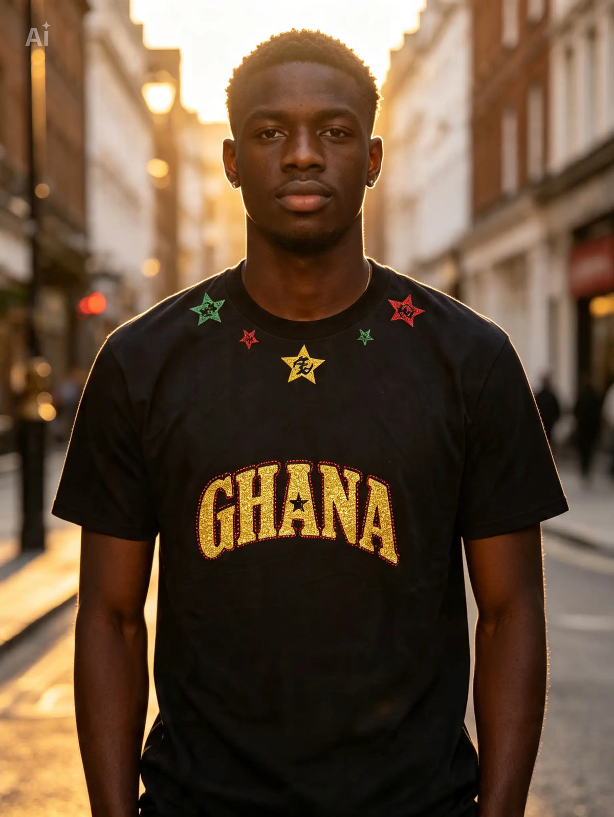 GH Adinkra stars and stones t shirt