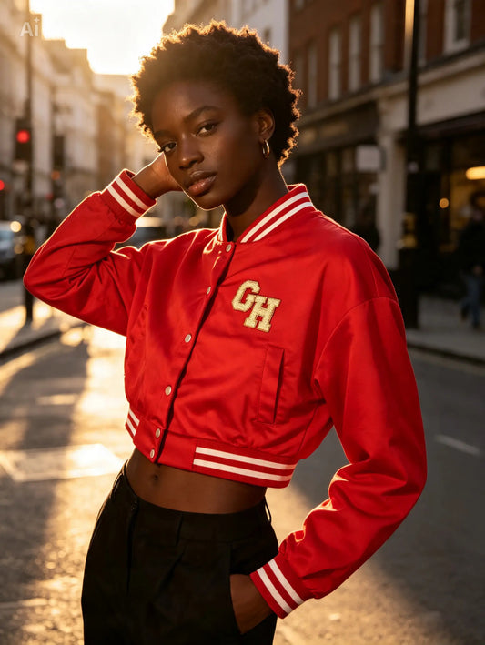 GH babe women varsity jacket